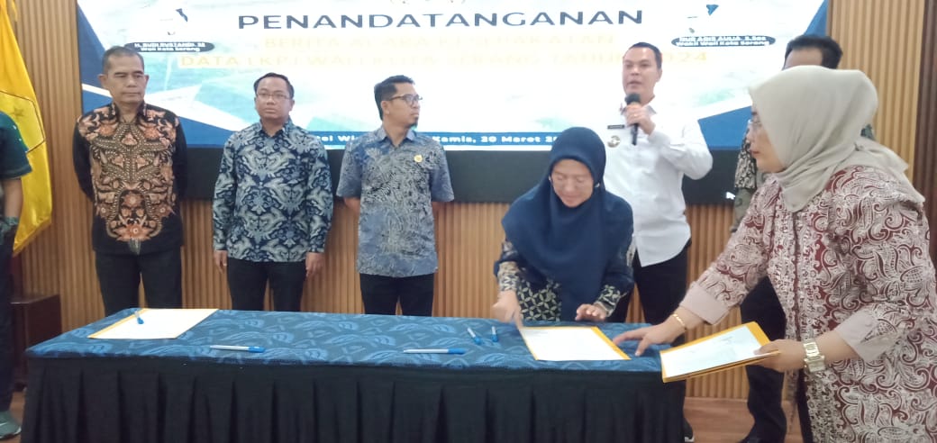 Penandatanganan Berita Acara Kesepakatan Data LKPJ Wali Kota Serang Tahun 2024